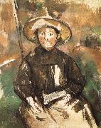 children wearing straw hat Paul Cezanne